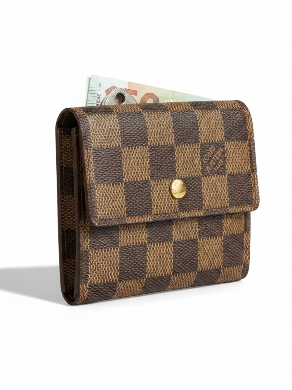 Louis Vuitton Victorine compact, envelope Wallet classic brown Damier Ebene